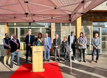 Inauguration du bâtiment d'accueil et de services du col de la Croix Fry ainsi que des aménagements de sécurisation à Manigod